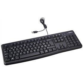 Logitech K120 clavier USB QWERTZ Suisse Noir - Claviers (Standard, Avec fil, USB, QWERTZ, Noir)