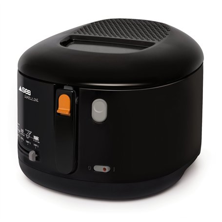 Seb Friteuse à huile, 1.2 kg de frites, Poignée rabattable, Hublot de contrôle, Compact, Simply One FF160800, Noir