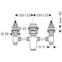 hansgrohe Corps d'encastrement pour combiné mitigeur 3 trous de baignoire, 13233180