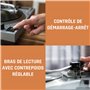 Lenco L-3810 Platine Vinyle à entraînement Direct - Platine Vinyle DJ - 33/45 Tours/Minute - contrôle de Pas - système de Lectur