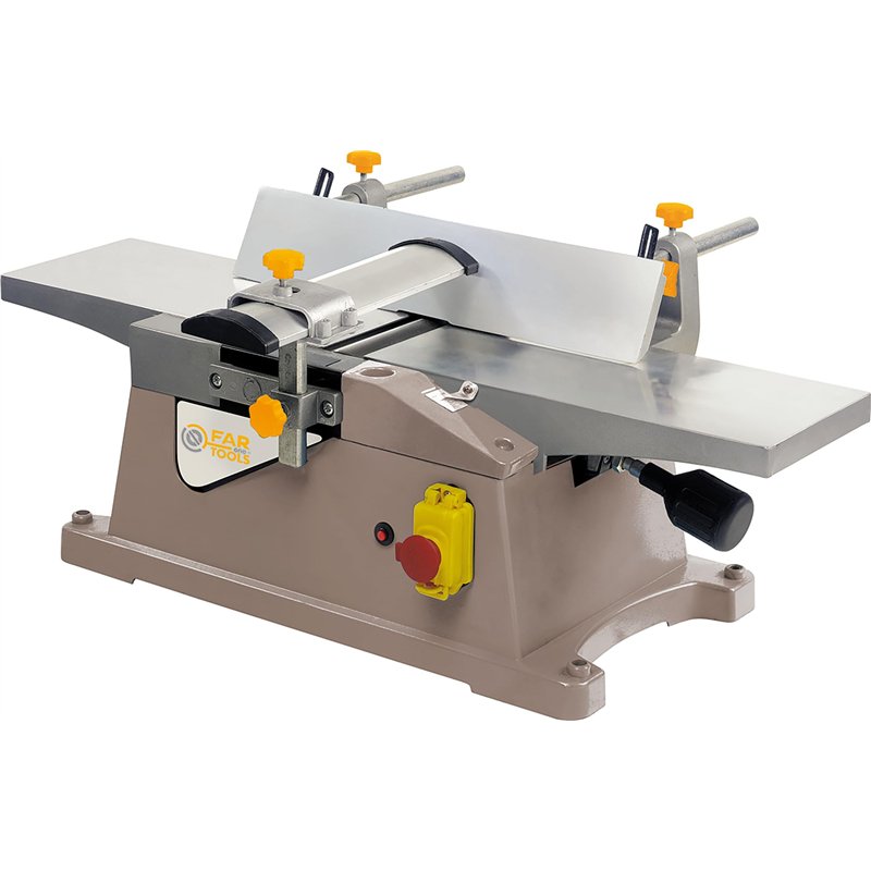 Fartools One Dégauchisseuse 1800W, largeur de coupe 155mm réglage de passe 0-3mm, table en métal 275x155mm inclinable 45°, vites