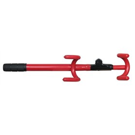 Cartec 493235 Asta antifurto bloccasterzo doppio gancio, Rouge, Noir