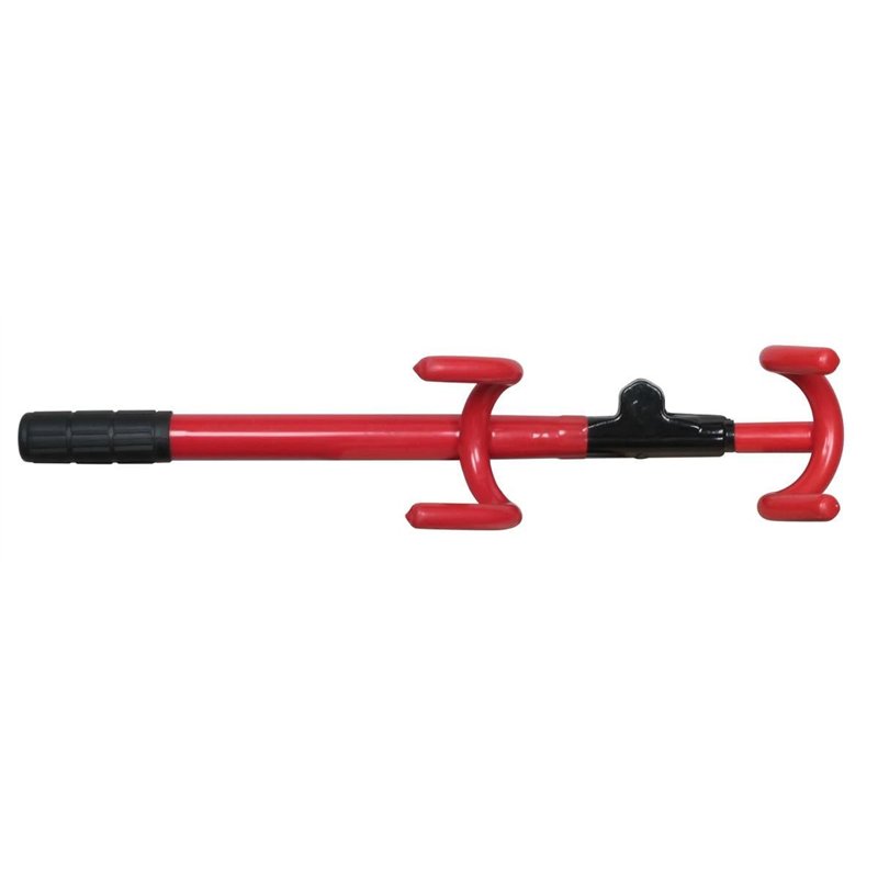 Cartec 493235 Asta antifurto bloccasterzo doppio gancio, Rouge, Noir