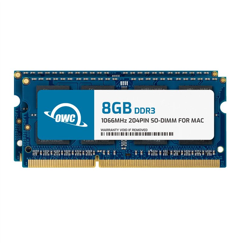 OWC 16 Go (2 x 8 Go) DDR3 PC8500 ECC Non 1066 MHz 204 Broches du Module mémoire So-DIMM (8566DDR3S16P), pour 2010 MacBook Pro, M