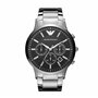 Emporio Armani - Montre chronographe avec Bracelet en Acier Inoxydable argenté pour Homme AR2460