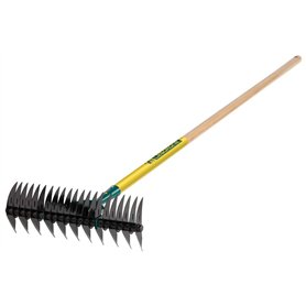 Leborgne, Scarificateur 32 Dents avec Manche, Modèle 460321, Outil de Jardinage en Acier, Idéal pour Aérer et Éliminer la Mousse