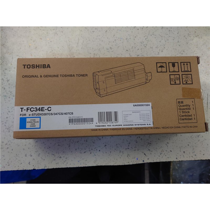 Toshiba 6A000001524 Cartouche de toner compatible avec Imprimante ES287CS Cyan