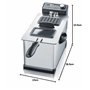 SEVERIN Friteuse 2 000 W, Friteuse électrique en inox d’une capacité de 3 L, Appareil de cuisson pour frites, légumes, viandes, 