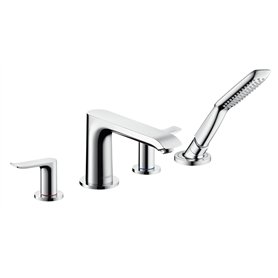 hansgrohe Metris Set de finition mélangeur 4 trous pour montage sur bord de baignoire, chromé, 31442000