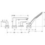 hansgrohe Metris Set de finition mélangeur 4 trous pour montage sur bord de baignoire, chromé, 31442000