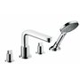 hansgrohe Metris S Set de finition mélangeur 4 trous, bec 220 mm pour montage sur bord de baignoire, chromé, 31447000