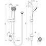 Ideal Standard B9503AA Idealrain S3 Ensemble de douche/barre de douche 60 cm