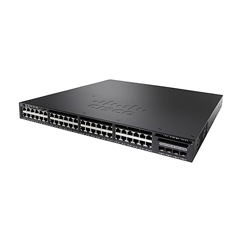Commutateur réseau Cisco Catalyst 3650-48PD-S, 48 Ports GbE PoE+, 2 Ports de Liaison Montante 10G et 2 Ports de Liaison Montante