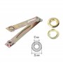 Ribitech 6301 Pince à œillet pour bâche avec 50 œillets Or