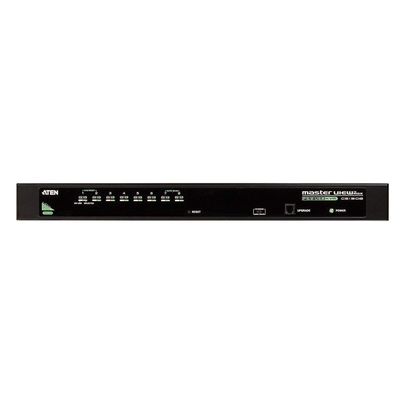 Image secondaire de Aten CS1308 commutateur écran, clavier et souris Grille de montage Noir - Commutateurs écran-clavier-souris (USB, PS/2, USB, PS/
