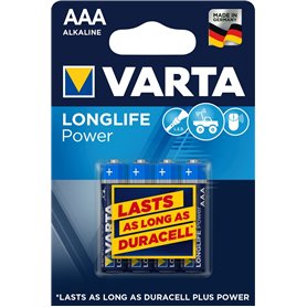 Varta Alcaline AAA (LR03) Batteries Longue durée 1,5 V – Lot de 4