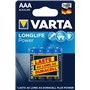 Varta Alcaline AAA (LR03) Batteries Longue durée 1,5 V – Lot de 4