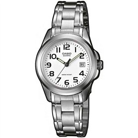 Casio - LTP-1259PD-7BEF - Collection - Montre Femme - Quartz Analogique - Cadran Blanc - Bracelet Acier Argent
