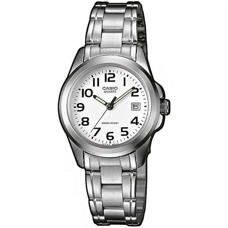 Casio - LTP-1259PD-7BEF - Collection - Montre Femme - Quartz Analogique - Cadran Blanc - Bracelet Acier Argent