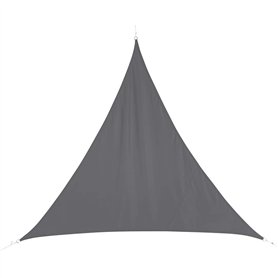 Toile Solaire Voile d'ombrage Triangulaire 5 x 5 x 5 m en Tissu déperlant - Coloris Gris