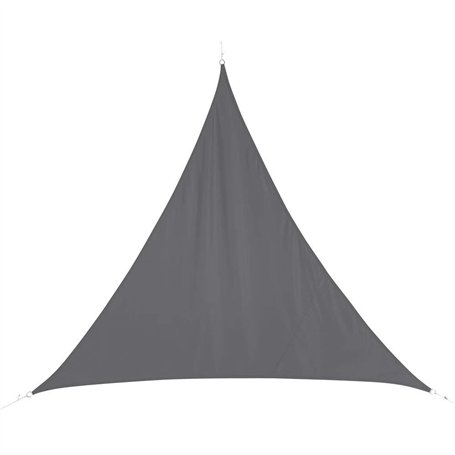 Toile Solaire Voile d'ombrage Triangulaire 5 x 5 x 5 m en Tissu déperlant - Coloris Gris