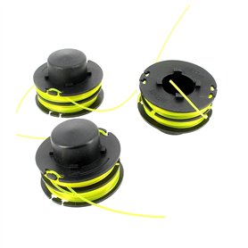 Ryobi - Lot 3 bobines Double Fil Ø 1,2 mm pour Coupe-Bordures électriques RLT3025 / RLT3025F / RLT3025S / RLT3525S / RLT3525 / R