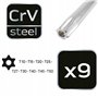 Yato Lot de 9 clés Allen/clés Torx T10-T50