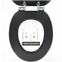 Tiger Abattant WC, Blackwash, MDF, Noir