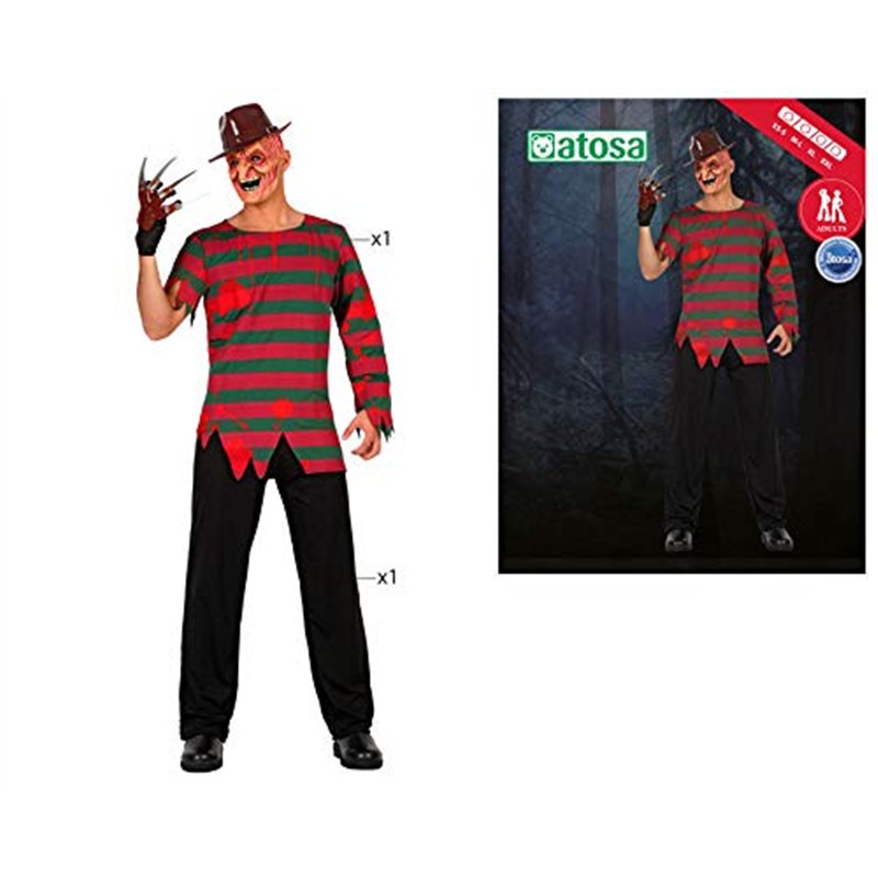 Image secondaire de ATOSA déguisement assassin rouge vert homme XL