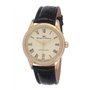 Yonger & Bresson - YBH 8366-03 - Brissac - Montre Homme - Automatique Analogique - Cadran Doré - Bracelet Cuir Noir