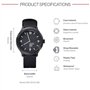 Mondaine Helvetica Bold, Montre Bracelet en Nylon Noir pour Homme et Femme, MH1.B1221.NB, 43 MM.