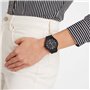 Mondaine Helvetica Bold, Montre Bracelet en Nylon Noir pour Homme et Femme, MH1.B1221.NB, 43 MM.