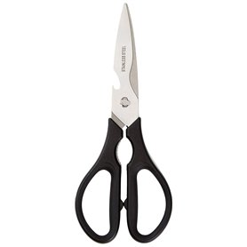 Amazon Basics Inox Ciseaux de cuisine multiusage, 8 inch, Noir