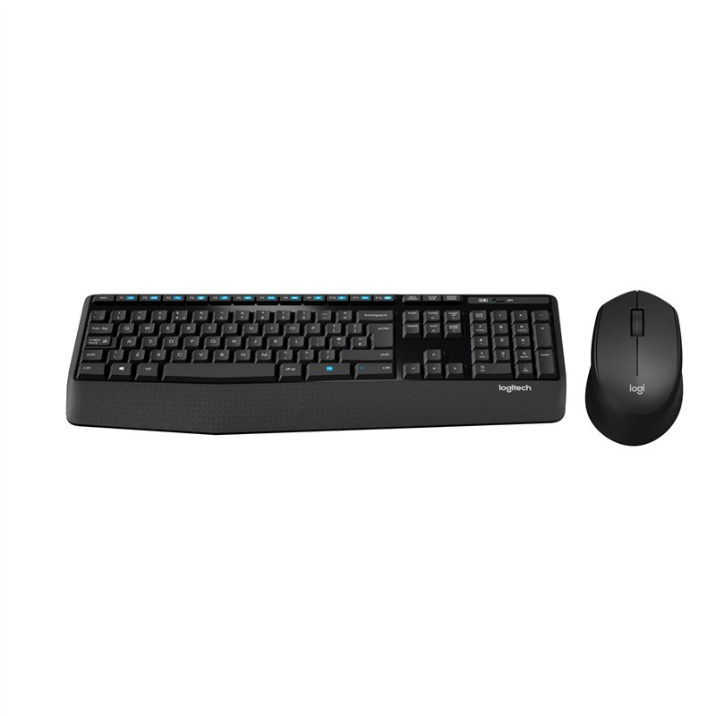 Logitech MK345 Combo Clavier Taille Standard Sans Fil avec Repose Poignet et Souris Droitier Confortable, Clavier US Internation