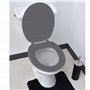 Evideco 4105180 rond WC en bois moulé solide Gris 15.5"l X 36,2 cm W