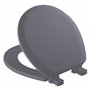 Evideco 4105180 rond WC en bois moulé solide Gris 15.5"l X 36,2 cm W