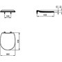 Ideal Standard Connect Abattant WC Ultra fin Blanc E772301, Lunette Toilette, Siège WC,Modèle authentique