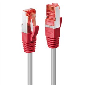 LINDY 47837 RJ45 Câble réseau, câble Patch Cat 6 S/FTP 1.00 m Gris avec cliquet dencastrement 1 pc(s)