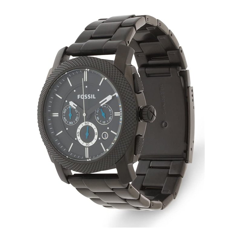 Image secondaire de Fossil Machine Montre pour Homme, Mouvement chronographe avec Bracelet en Acier Inoxydable ou en Cuir