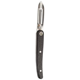 Laguiole Evolution 10050018 Eplucheur Acier Inoxydable/Bois Clair Panache Foncé 23,3 x 2,4 x 1,8 cm