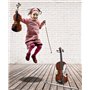 small foot 7027 Violon "Classique" en matière plastique, aspect bois, avec archet noir, à partir de 4 ans