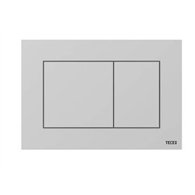 TECE Now 9240402 Gris Plaque de commande pour WC Chromé mat Technique des deux quantités Utilisable par le haut et par l’avant