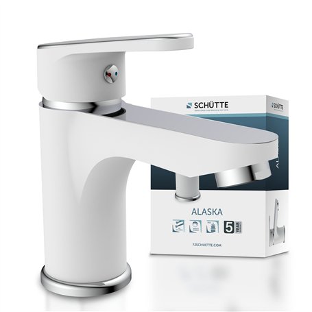 Hoga Alaska Mitigeur de lavabo blanc/chromé, 34710