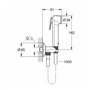 Grohe 26358000 Tempesta-F Trigger Spray 30 Set de Douche avec robinet d’arrêt