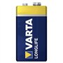 VARTA Lot de 5 Blisters de 1 Pile alcaline LONGLIFE E-Bloc (6LR61) 9V