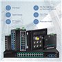 TRENDnet 6PORT Hardened INDUSTRL GIGABIT POE Layer 2 MNGD DIN-Rail Switch Noir