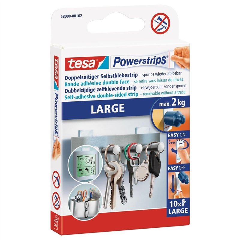 Image secondaire de TESA Lot de 3 Lots 10 Powerstrips Large fixe des objets jusqu'à 2 kg