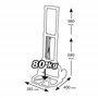 RIBIMEX PRCDPL/IT Chariot pliable de charge 80 kg