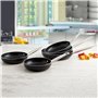 Quid 7554011 – Poêle 22 cm Pro Chef Alum, Couleur Noir et Acier, 60 x 50 x 10 cm