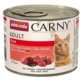 Nourriture pour chat GranCarno Adult d’animonda, nourriture humide pour chat adulte, bœuf, 6 x 200 g